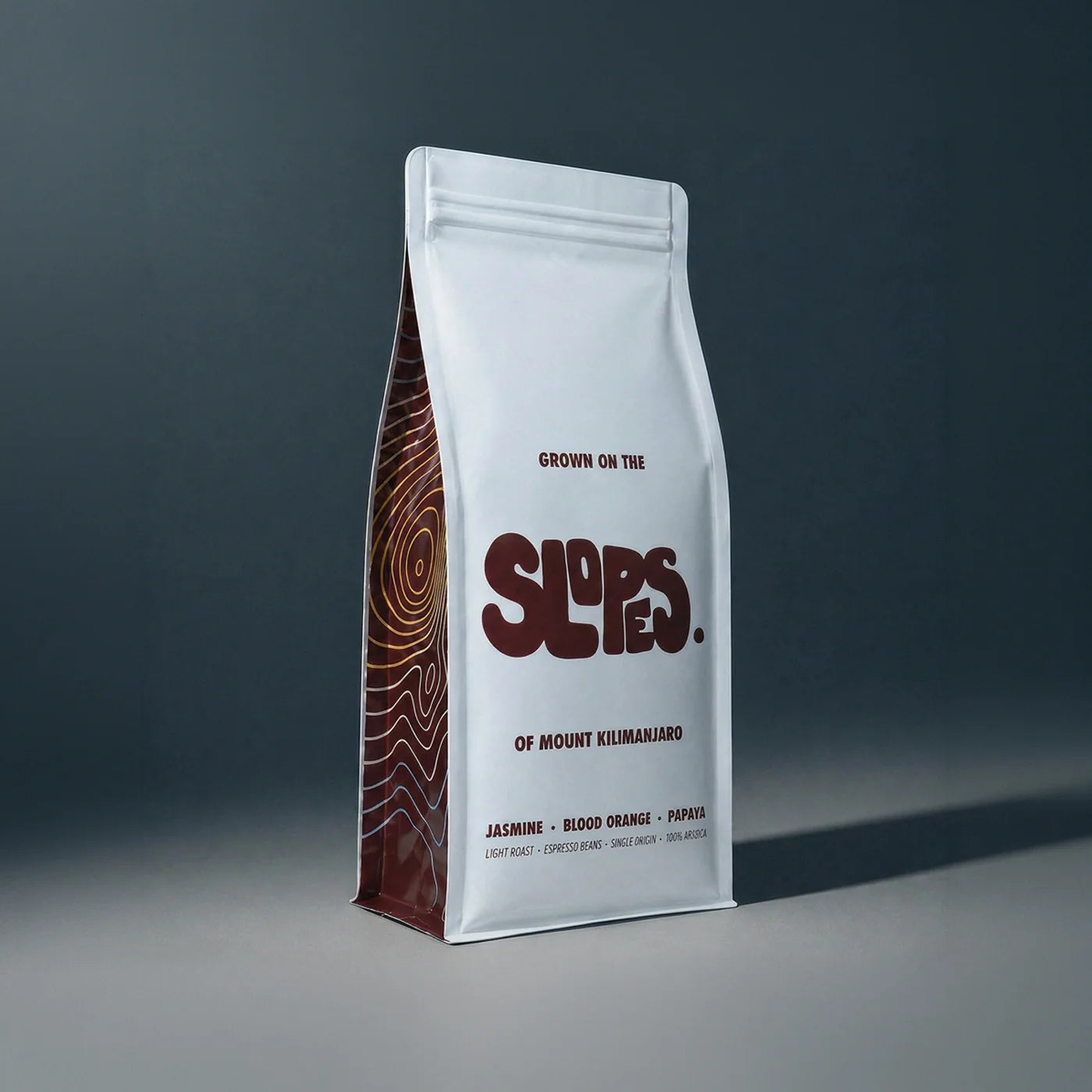 slopes coffee espresso roast package frontview