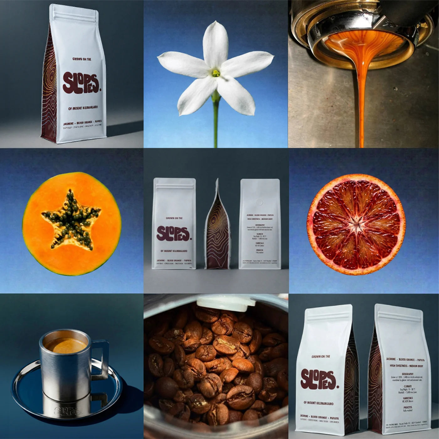 slopes coffee espresso roast tasting moods