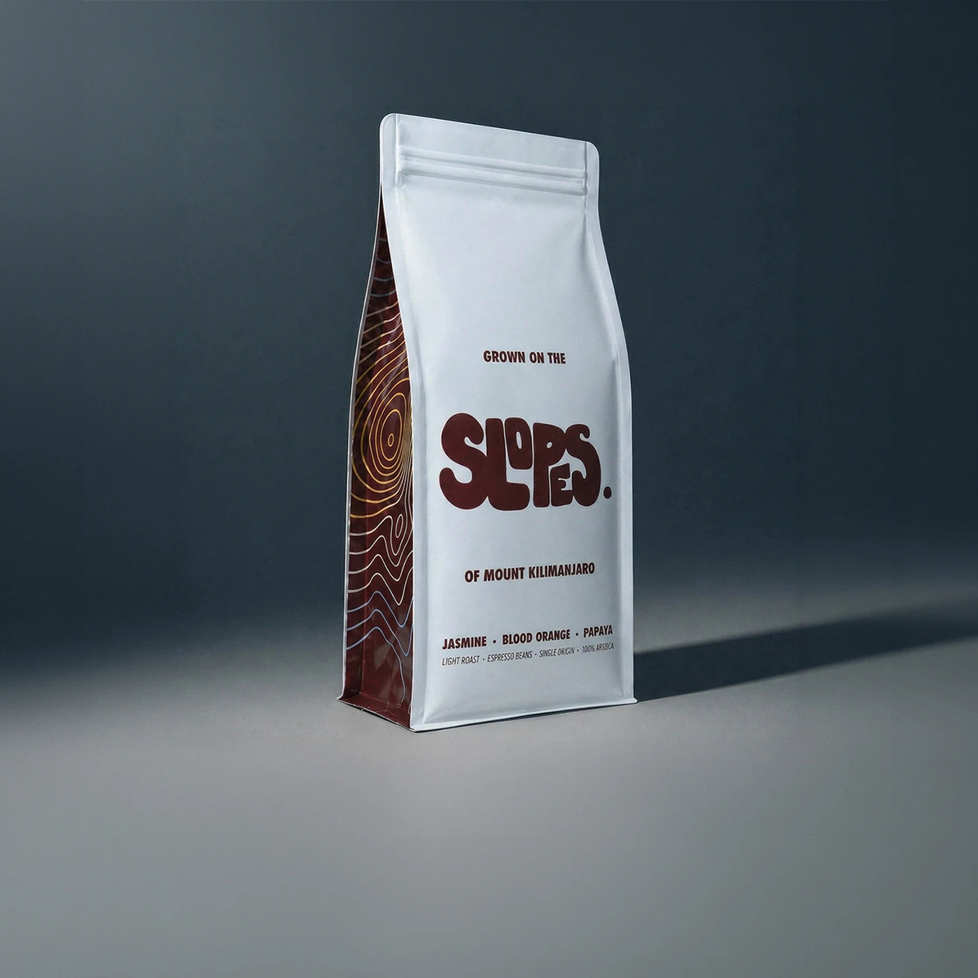 slopes coffee espresso roast package frontview