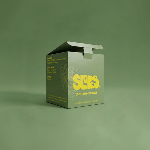 slopes coffee filter drip bag package frontview