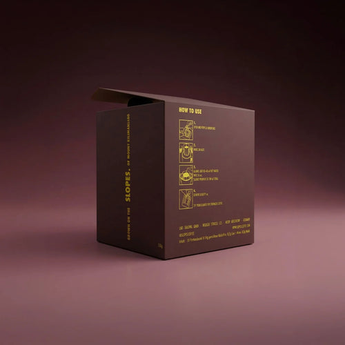 slopes coffee functional drip bag package backview