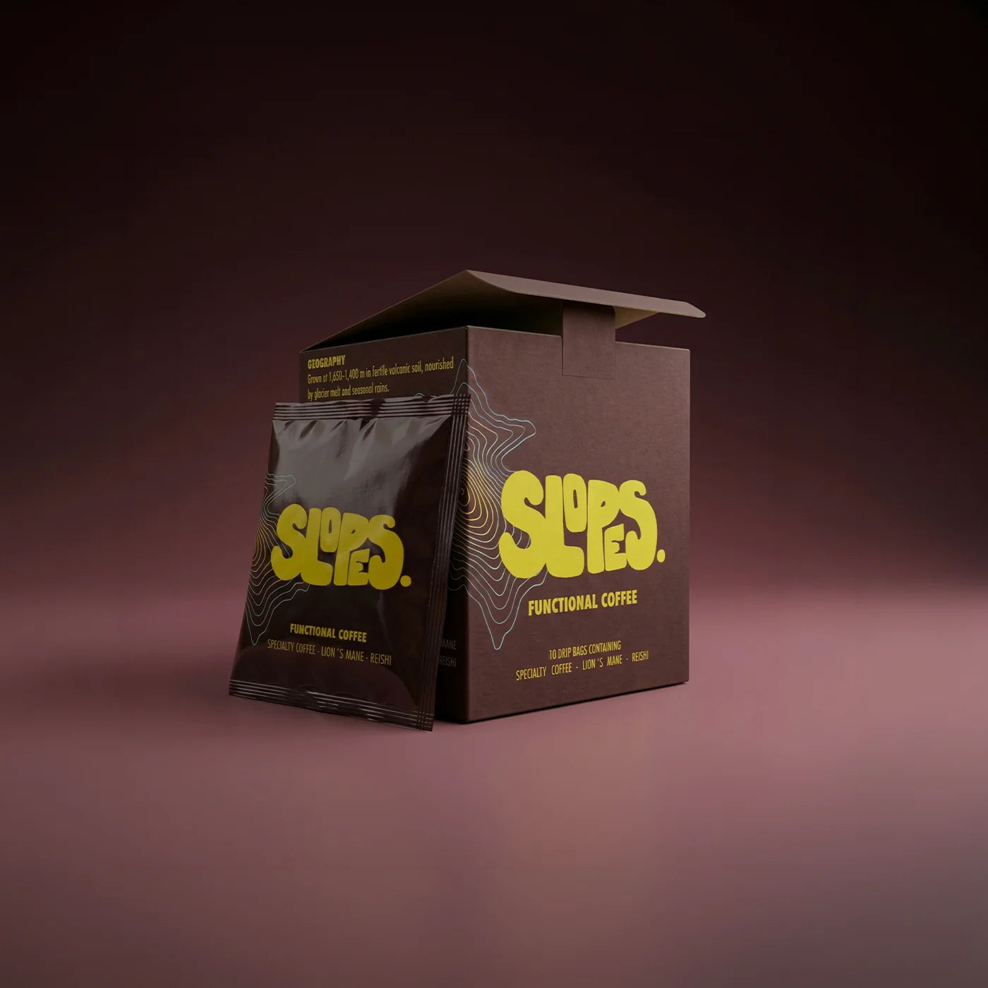slopes coffee functional drip bag package with single bag