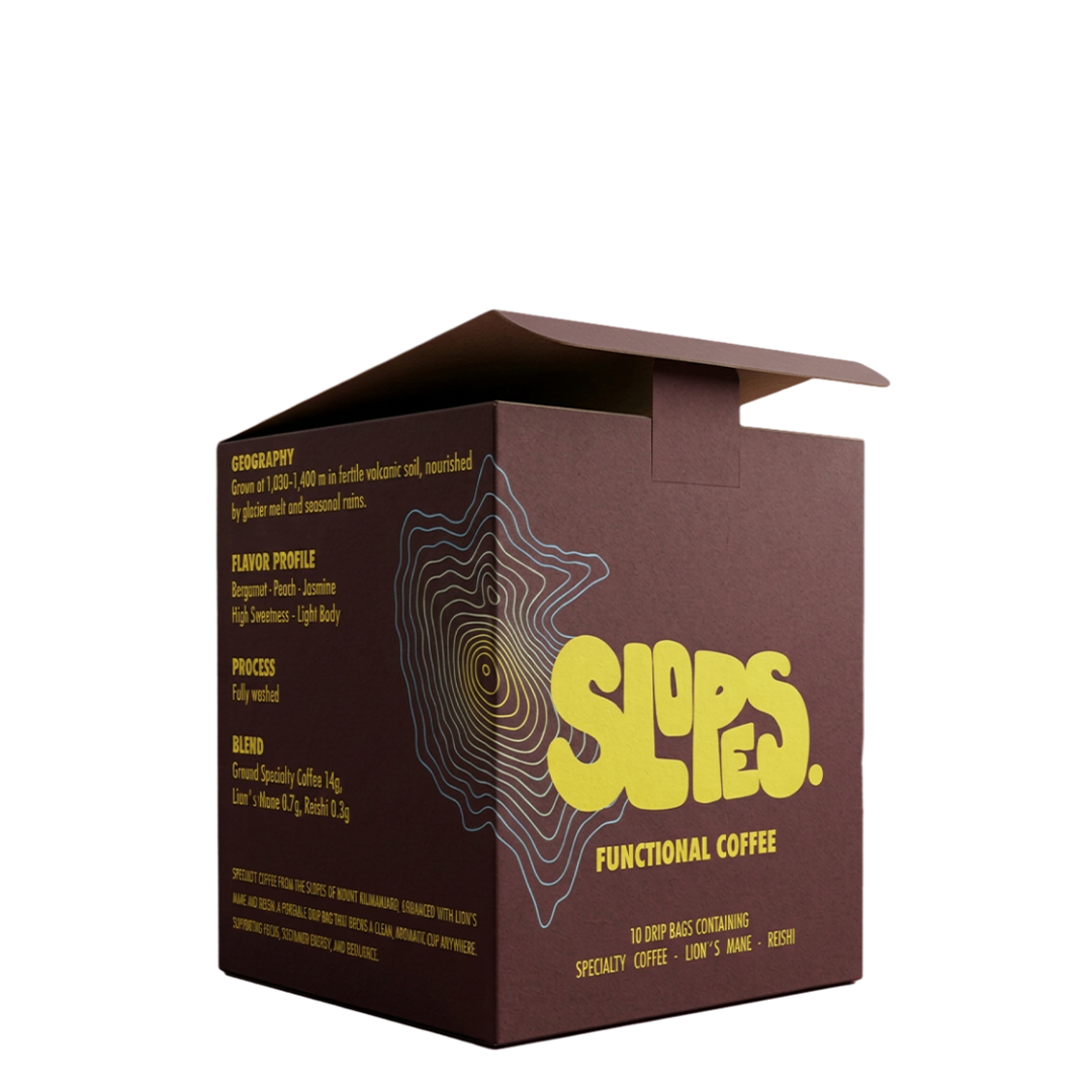 slopes coffee functional drip bag package